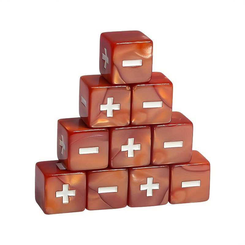Set of 10 16Mm Acrylic Right Angle Dice for Games